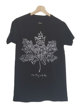The Tragically Hip T Shirt Man Machine Poem Black Graphic  Maple Leaf Canada S